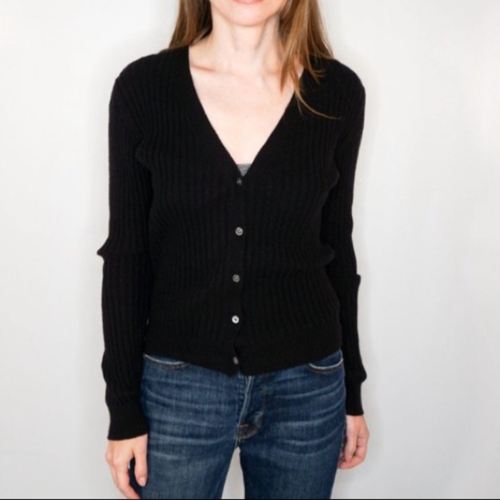Reformation Ribbed Cashmere Cardigan